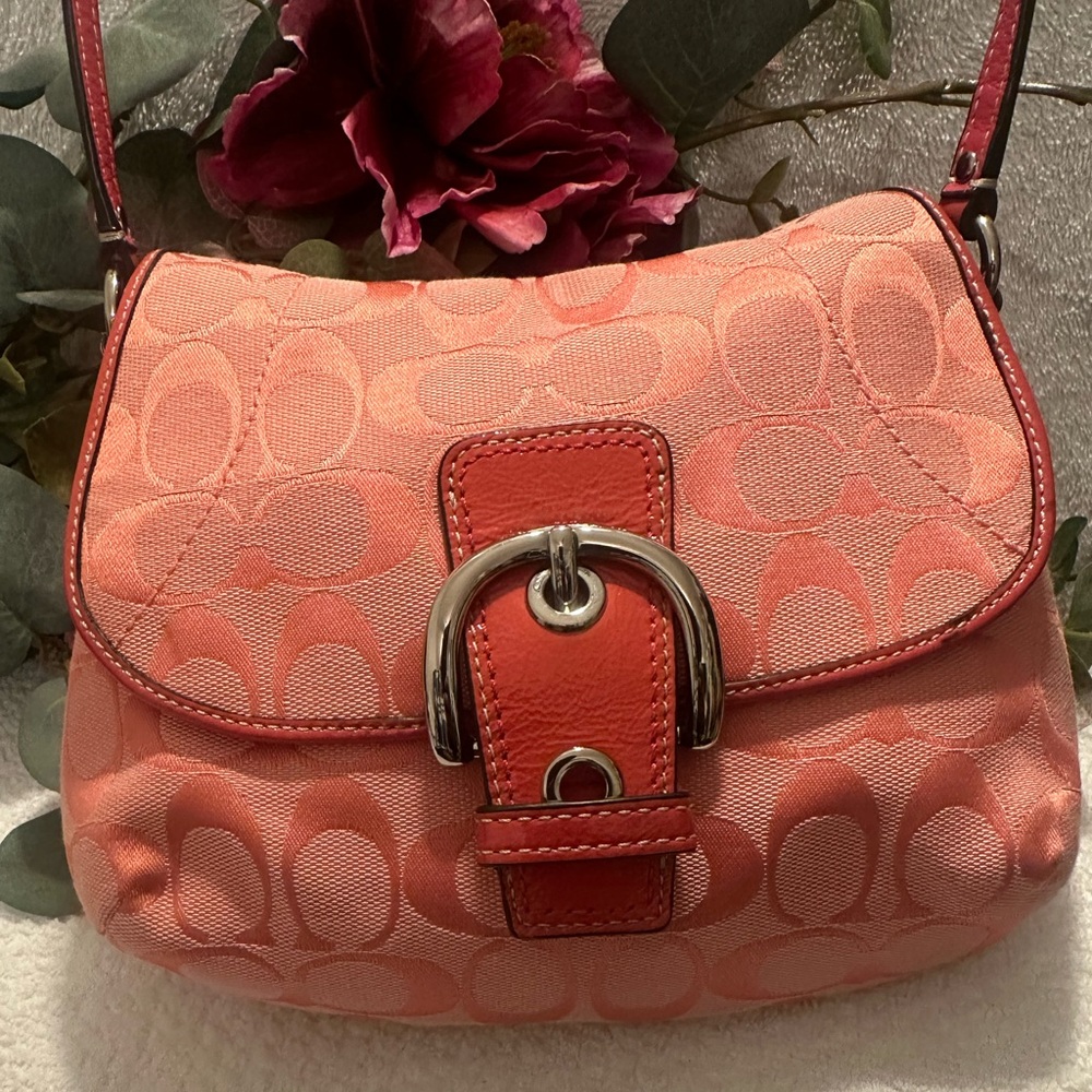 Coach Pink coral cross body Bag